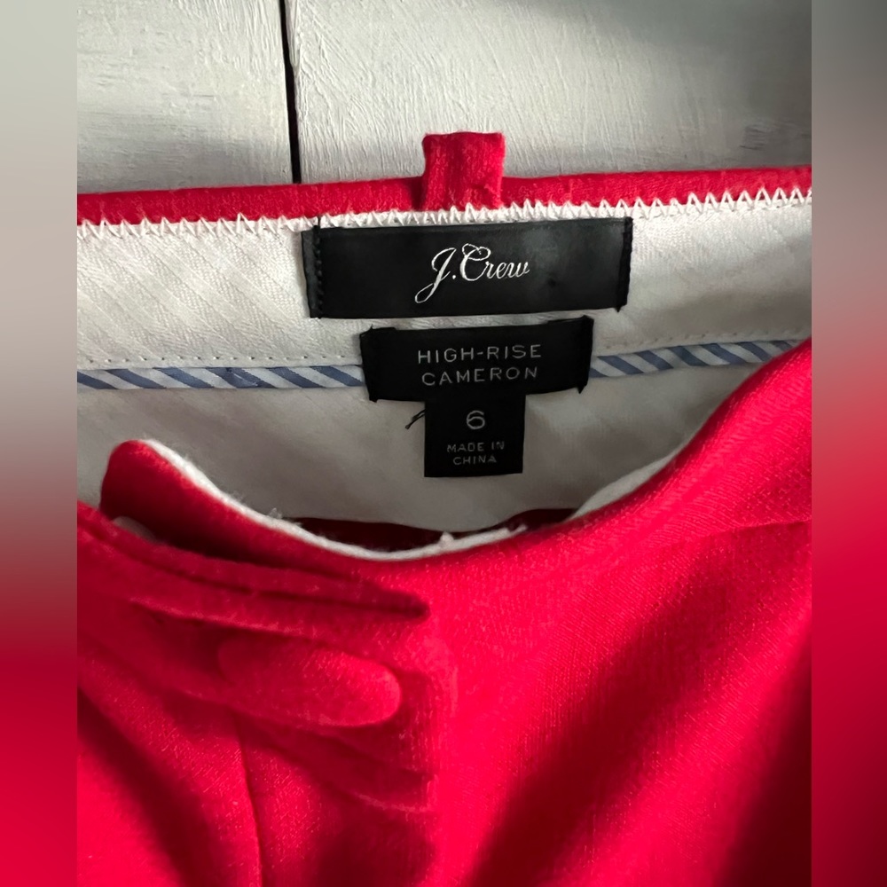 JCREW Cameron pant, 365 High-Rise size 6 in Cherry Red, New - Picture 3 of 7